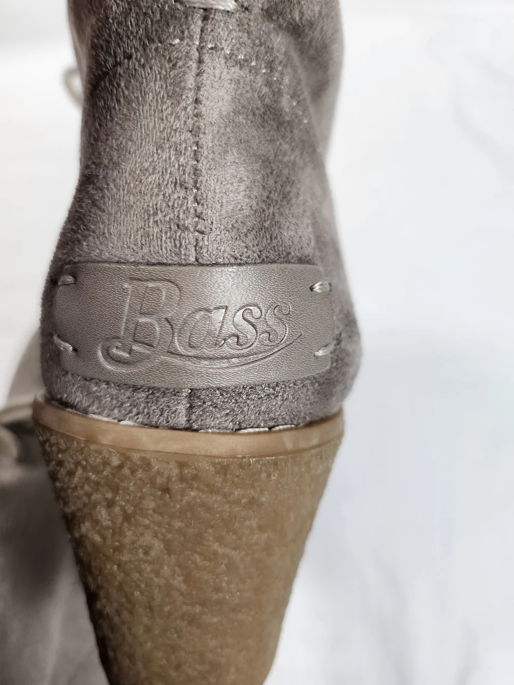 G.H. Bass & Co. Taupe Synthetic Suede Wedge Ankle Boots Booties Size 8.5
